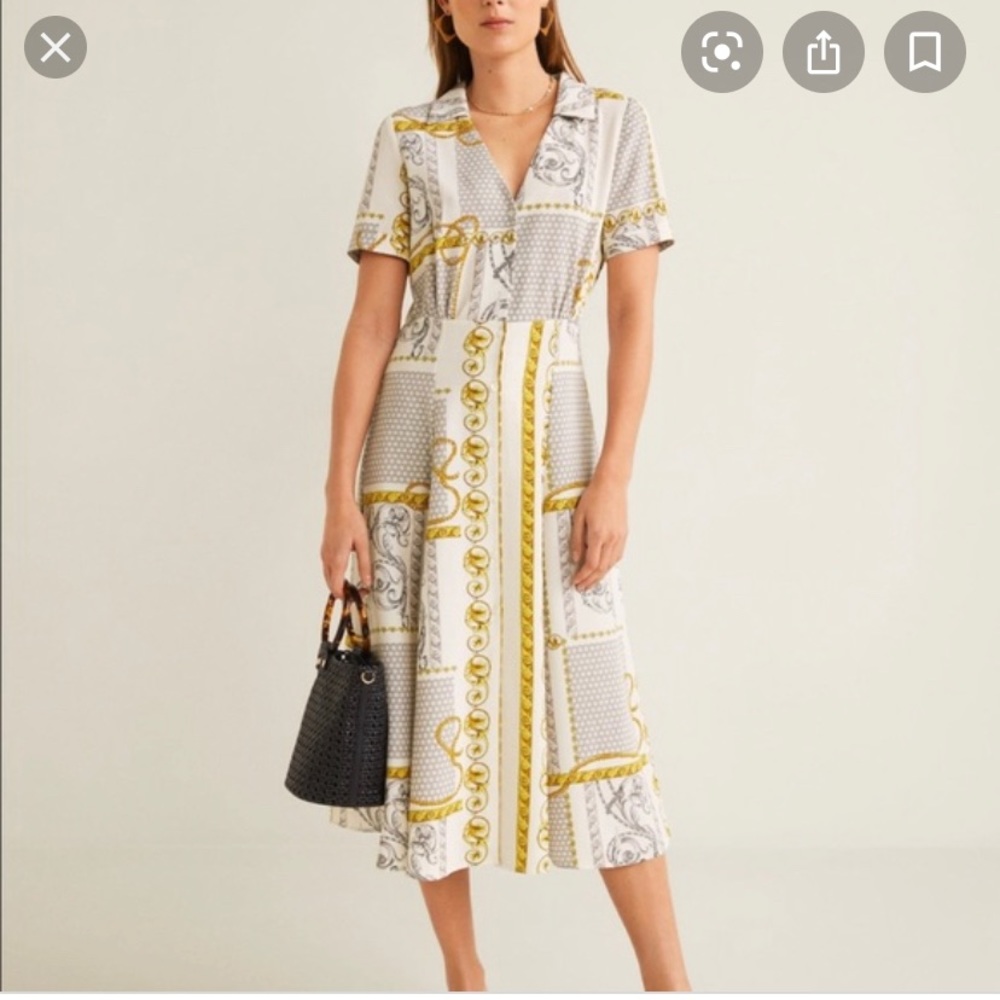 Mango Scarf Print Dress